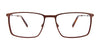 Takumi TK1115 Eyeglasses with Clip-on Sunglasses | Size 54 / Matt Brown & Dark Brown