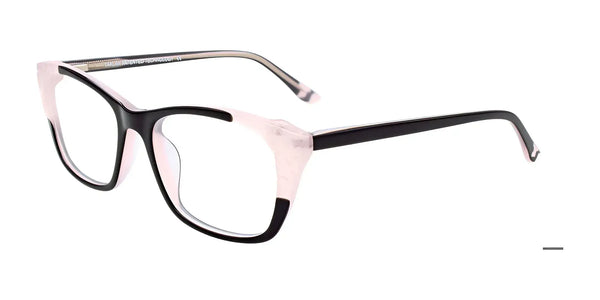 Takumi TK1122 Eyeglasses with Clip-on Sunglasses | Size 52 / Black & Light Pink