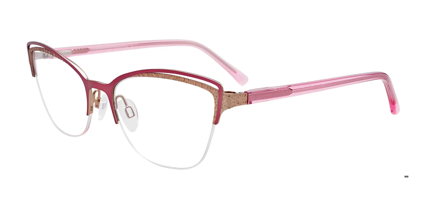 Takumi TK1124 Eyeglasses with Clip-on Sunglasses Satin Pink & Light Steel Takumi TK1124 Eyeglasses with Clip-on Sunglasses Satin Pink & Light Steel