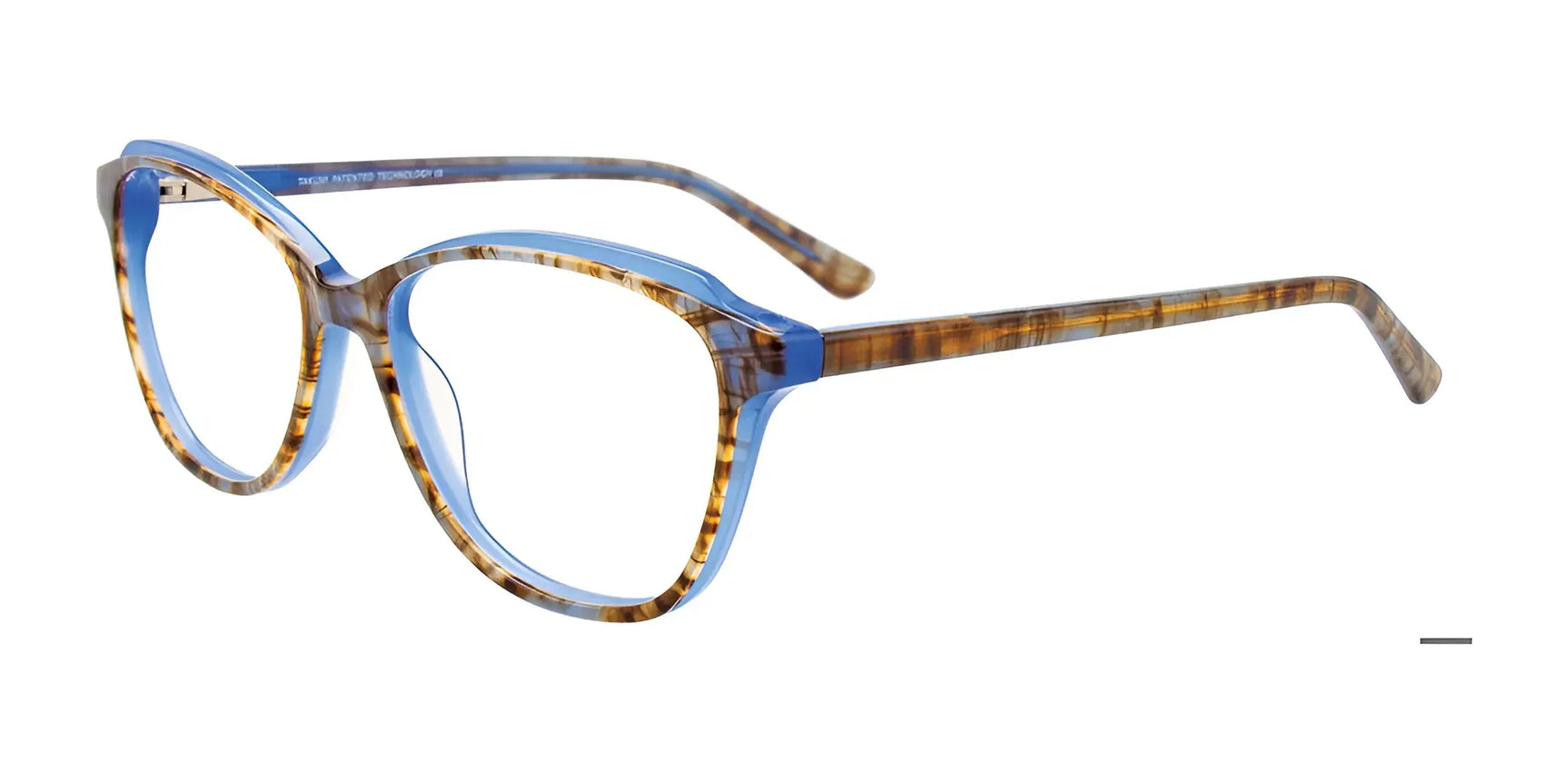 Takumi TK1126 Eyeglasses with Clip-on Sunglasses Brown Mabrled & Blue Takumi TK1126 Eyeglasses with Clip-on Sunglasses Brown Mabrled & Blue