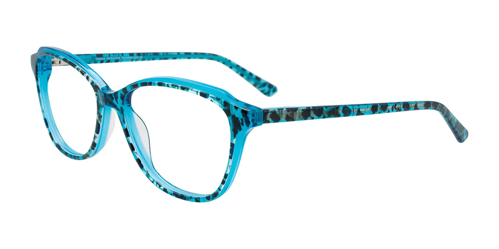 Takumi TK1126 Eyeglasses with Clip-on Sunglasses Turquoise Crystal With Animal Print Takumi TK1126 Eyeglasses with Clip-on Sunglasses Turquoise Crystal With Animal Print