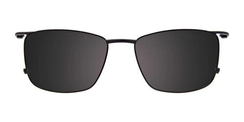 Takumi TK1131 Eyeglasses with Clip-on Sunglasses / Size 54 / Matt Black & Steel