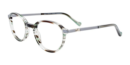 Takumi TK1136 Eyeglasses / Size 44 / Black & Green & Crystal Marbled