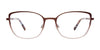 Takumi TK1143 Eyeglasses with Clip-on Sunglasses | Size 51 / Matt Dark Brown & Matt Grey Gradient