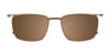 Takumi TK1147 Eyeglasses with Clip-on Sunglasses | Size 51 / Matt Steel & Matt Burgundy