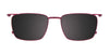 Takumi TK1147 Eyeglasses with Clip-on Sunglasses | Size 51 / Matt Steel & Matt Burgundy