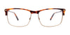 Takumi TK1152 Eyeglasses with Clip-on Sunglasses | Size 58 / Demi Amber & Matt Light Brown