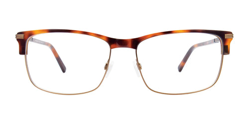 Takumi TK1152 Eyeglasses with Clip-on Sunglasses / Size 58 / Demi Amber & Matt Light Brown