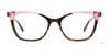 Takumi TK1154 Eyeglasses with Clip-on Sunglasses | Size 54 / Blue & Brown Marbled & Crystal Blue