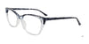 Takumi TK1157 Eyeglasses with Clip-on Sunglasses | Size 56 / Blue Marbled & Crystal Light Blue