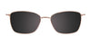 Takumi TK1158 Eyeglasses with Clip-on Sunglasses | Size 49 / Shiny Light Brown & Marbled Brown