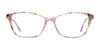 Takumi TK1162 Eyeglasses with Clip-on Sunglasses | Size 55 / Crystal Light Pink & Light Grey Marbled