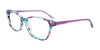 Takumi TK1162 Eyeglasses with Clip-on Sunglasses | Size 55 / Purple & Teal