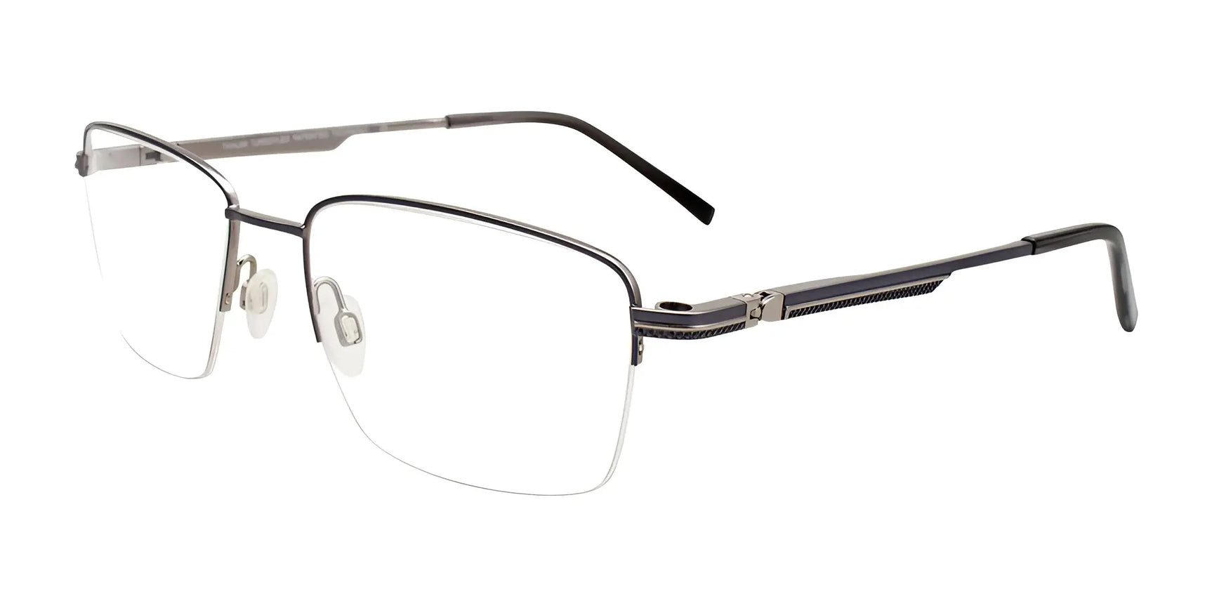 Takumi TK1166 Eyeglasses with Clip-on Sunglasses Matt Steel Blue & Matt Silver Takumi TK1166 Eyeglasses with Clip-on Sunglasses Matt Steel Blue & Matt Silver