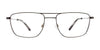 Takumi TK1167 Eyeglasses with Clip-on Sunglasses | Size 57 / Matt Black & Shiny Silver