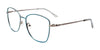 Takumi TK1171 Eyeglasses with Clip-on Sunglasses | Size 54 / Shiny Teal