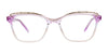 Takumi TK1172 Eyeglasses with Clip-on Sunglasses | Size 51 / Cry Lt Pur Cry & Lt Pnk Silver