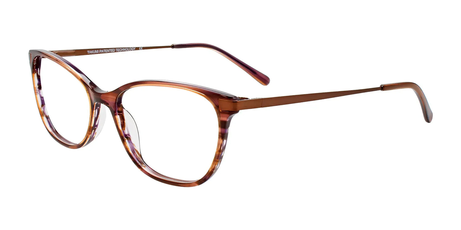 Takumi TK1183 Eyeglasses with Clip-on Sunglasses Brn Purp Stripes / Satin Brn Takumi TK1183 Eyeglasses with Clip-on Sunglasses Brn Purp Stripes / Satin Brn
