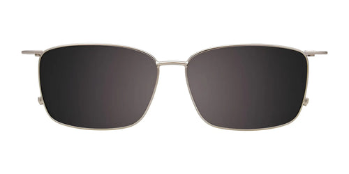 Takumi TK1195 Eyeglasses with Clip-on Sunglasses / Size 52 / Grey Sl & Steel / Steel & Grey