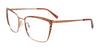 Takumi TK1201 Eyeglasses with Clip-on Sunglasses | Size 55 / Light Brown & Dark Brown/Lt Brown