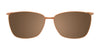 Takumi TK1207 Eyeglasses with Clip-on Sunglasses | Size 53 / Brown & Beige