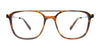 Takumi TK1209 Eyeglasses with Clip-on Sunglasses | Size 54 / Brown Havanna & Steel