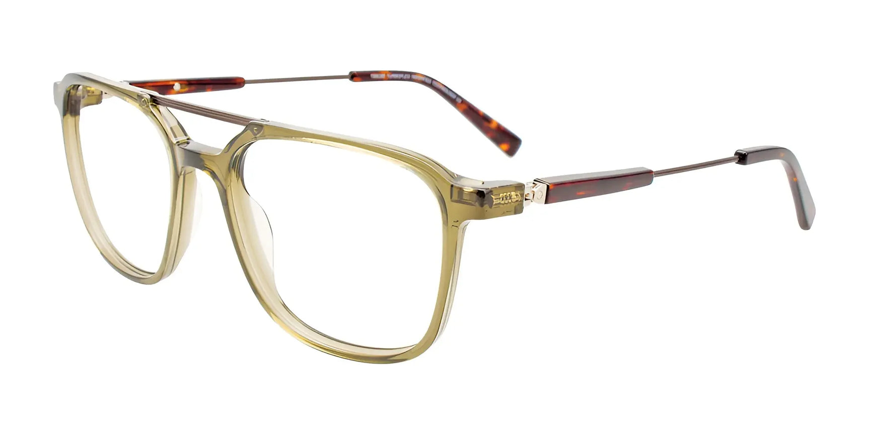 Takumi TK1209 Eyeglasses with Clip-on Sunglasses Transparent Khaki & Steel Takumi TK1209 Eyeglasses with Clip-on Sunglasses Transparent Khaki & Steel