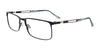 Takumi TK1216 Eyeglasses with Clip-on Sunglasses | Size 59 / Black & Blue