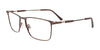 Takumi TK1217 Eyeglasses with Clip-on Sunglasses | Size 55 / Dark Steel & Brown