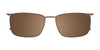 Takumi TK1217 Eyeglasses with Clip-on Sunglasses | Size 55 / Dark Steel & Brown