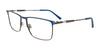 Takumi TK1217 Eyeglasses with Clip-on Sunglasses | Size 55 / Dark Steel & Brown