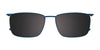 Takumi TK1217 Eyeglasses with Clip-on Sunglasses | Size 55 / Dark Steel & Brown