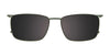 Takumi TK1217 Eyeglasses with Clip-on Sunglasses | Size 55 / Dark Steel & Brown