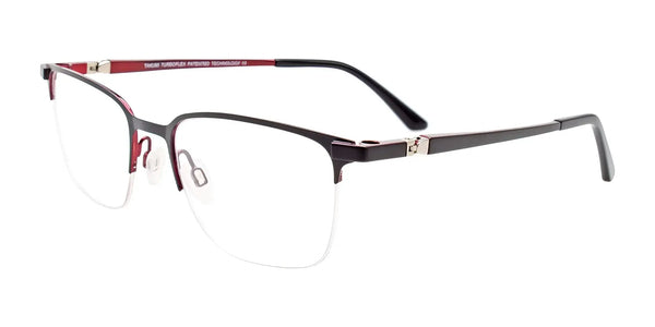 Takumi TK1219 Eyeglasses with Clip-on Sunglasses | Size 52 / Brown & Blue