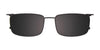 Takumi TK1220 Eyeglasses with Clip-on Sunglasses | Size 54 / Satin Steel
