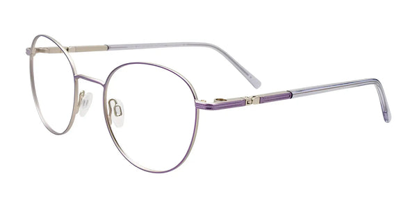 Takumi TK1221 Eyeglasses with Clip-on Sunglasses | Size 49 / Light Lilac & Steel