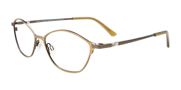 Takumi TK1226 Eyeglasses with Clip-on Sunglasses | Size 52 / Light Brown & Grey