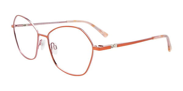 Takumi TK1227 Eyeglasses with Clip-on Sunglasses | Size 57 / Light Copper & Light Pink