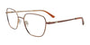 Takumi TK1228 Eyeglasses with Clip-on Sunglasses | Size 53 / Light Brown & Gold