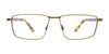 Takumi TK1235 Eyeglasses with Clip-on Sunglasses | Size 54 / Khaki