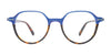 Takumi TK1242 Eyeglasses with Clip-on Sunglasses | Size 48 / Blue & Tortoise/Tortoise