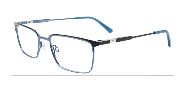 Takumi TK1247 Eyeglasses with Clip-on Sunglasses | Size 49 / Blue & Navy