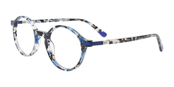 Takumi TK1256 Eyeglasses | Size 45 / Blue Mix Pattern & Blue