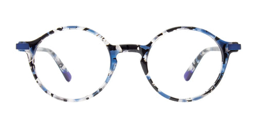 Takumi TK1256 Eyeglasses / Size 45 / Blue Mix Pattern & Blue