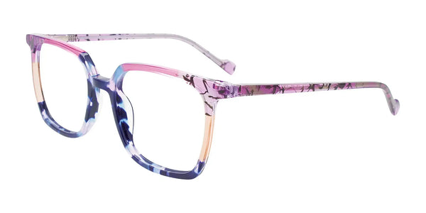 Takumi TK1257 Eyeglasses with Clip-on Sunglasses | Size 51 / Brn Tort & Beige & Blue Transp