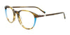 Takumi TK1259 Eyeglasses with Clip-on Sunglasses | Size 50 / Marble Brown & Blue
