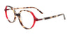 Takumi TK1264 Eyeglasses | Size 47 / Tortoise & Transparent Red