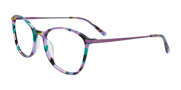 Takumi TK1267 Eyeglasses with Clip-on Sunglasses | Size 52 / Purple Mix Design
