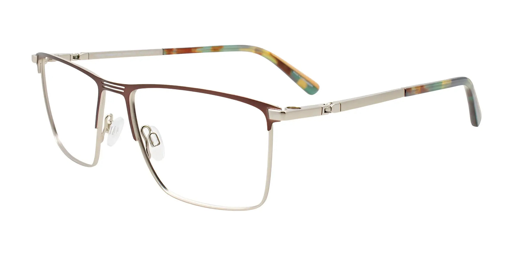 Takumi TK1268 Eyeglasses with Clip-on Sunglasses Light Brown & Steel Takumi TK1268 Eyeglasses with Clip-on Sunglasses Light Brown & Steel