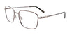 Takumi TK1272 Eyeglasses with Clip-on Sunglasses | Size 56 / Steel & Brown